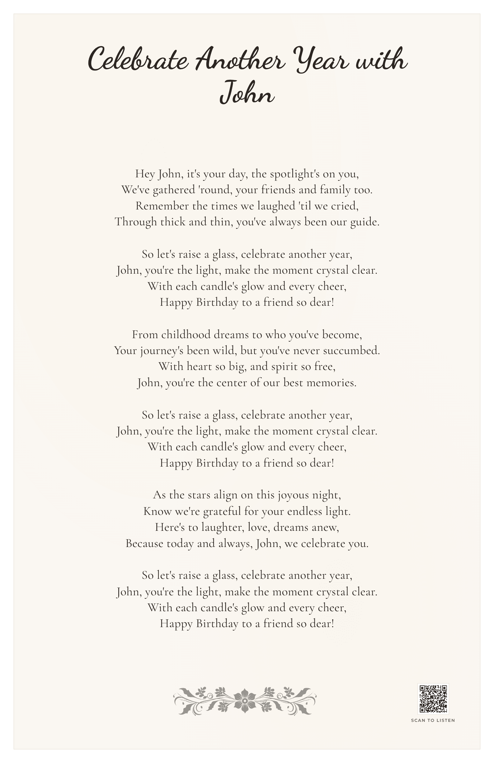 Celebrate Another Year with John